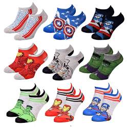 Ozabi Socken Pack Jungen AVENGERS (as3, numeric, numeric_31, numeric_34, regular, 9er-Pack SNEAKER SURPRISE) von Ozabi