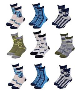 Ozabi Socken Pack Jungen JURASSIC PARK (as3, numeric, numeric_27, numeric_30, regular, 9er-Pack Socken SURPRISE) von Ozabi