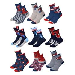 Ozabi Socken Pack Jungen SPIDERMAN (as3, numeric, numeric_31, numeric_34, regular, 9er-Pack Socken SURPRISE) von Ozabi