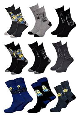 Ozabi Socken für Männer Lizenz PACK ICH EINFACH UNVERBESSERLICH (as3, numeric, numeric_43, numeric_46, regular, regular, 9er-Pack Socken SURPRISE) von Ozabi