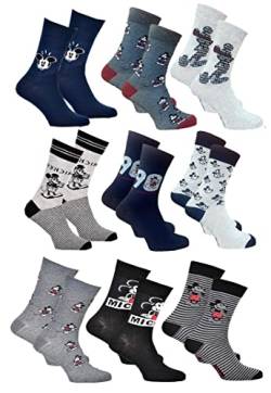 Ozabi Socken für Männer Lizenz PACK MICKEY MOUSE (as3, numeric, numeric_39, numeric_42, regular, regular, 9er-Pack Socken SURPRISE) von Ozabi