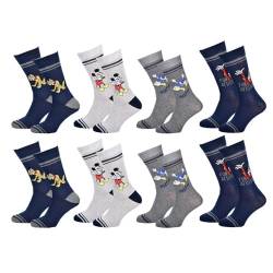 Ozabi Socken für Männer Lizenz PACK MICKEY MOUSE (as3, numeric, numeric_43, numeric_46, regular, regular, 8er-Pack 1087) von Ozabi