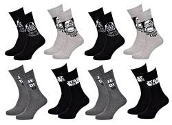Ozabi Socken für Männer Lizenz PACK STARWARS (as3, numeric, numeric_39, numeric_42, regular, regular, 8er-Pack 5162) von Ozabi