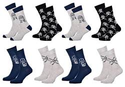 Ozabi Socken für Männer Lizenz PACK STARWARS (as3, numeric, numeric_39, numeric_42, regular, regular, 8er-Pack 5262) von Ozabi