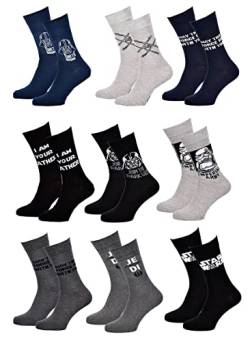 Ozabi Socken für Männer Lizenz PACK STARWARS (as3, numeric, numeric_39, numeric_42, regular, regular, 9er-Pack Socken SURPRISE) von Ozabi