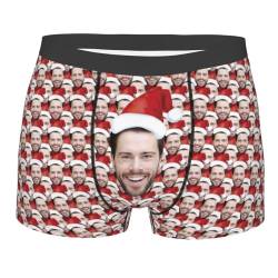 Ozinna Herren Boxershorts mit Personalisierte Gesicht Foto Weihnachten Unterwäsche Boxer Briefs Lustige für Männer Boyfriend Ehemann,(Stil-09-XL) von Ozinna