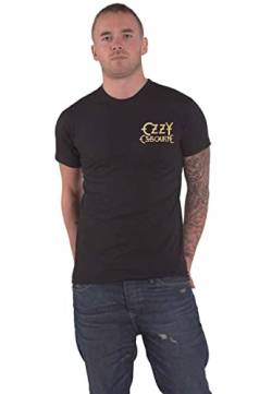 Ozzy Osbourne T Shirt Patient No. 9 Gold Logo Nue offiziell Herren Schwarz von Ozzy Osbourne