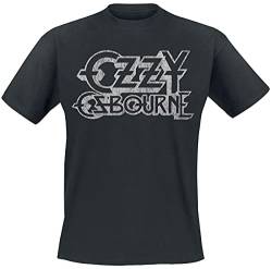 Ozzy Osbourne Vintage Logo Männer T-Shirt schwarz L 100% Baumwolle Band-Merch, Bands von Ozzy Osbourne