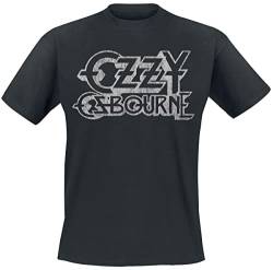 Ozzy Osbourne Vintage Logo Männer T-Shirt schwarz M 100% Baumwolle Band-Merch, Bands von Ozzy Osbourne