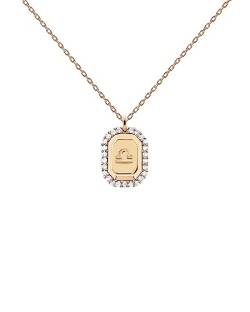 PDPaola Damen-Halskette Sternzeichen Waage Silber vergoldet CO01-574-U von P D PAOLA