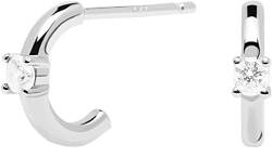 PDPaola White Solitary Ohrstecker aus Sterling Silber mit Zirkonia, AR02-334-U von P D PAOLA