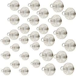 P Prettyia 30 Stücke Silber Überzogene Spirale Perlenkäfige Anhänger Für DIY Handwerk In 3 Größen (10 Stücke Pro Größe) von P Prettyia