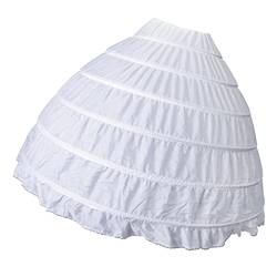 P Prettyia Brautkleid Reifrock Petticoat 6 hoops Brautkleid Unterrock petticoat Reifrock Petticoat Brautkleid Hochzeitskleid Reifrock krinoline petticoat Unterrock Underskirt Krinoline Kleider von P Prettyia