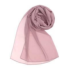 P Prettyia Chiffon Kopftuch Hijab Schal Islam Arabisch Orientalisch Halstuch Übergangsschal Übergröße Einfarbig Schlauch für Damen - Rosa von P Prettyia