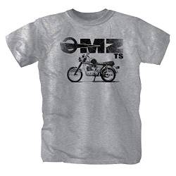 MZ TS ETZ 150 RT 125 Oldtimer Motorrad Enduro Awo Moped Biker grau T-Shirt Shirt XXL von P-T-D