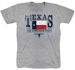 Texas grau USA Hollywood Las Vegas Amerika Alaska Colt Western Route Chopper Bobber Jeep Miami T-Shirt Shirt Polo XXL von P-T-D