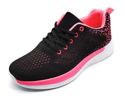 Damen Turnschuhe Sneaker Schuhe Damen Sportschuhe Laufschuhe Tennisschuhe Outdoor Running Damen Walkingschuhe Straßenlaufschuhe rutschfest Atmungsaktiv Leichtgewichts Schwarze Rose, 36 von P&L