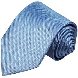 Paul Malone Krawatte blau uni Seidenkrawatte überlange 165cm von P. M. Krawatten