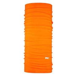 P.A.C. Original Solid Neon Orange Multifunktionstuch - nahtloses Mikrofaser Schlauchtuch, Halstuch, Schal, Kopftuch, Unisex, 10 Anwendungsmöglichkeiten von P.A.C.