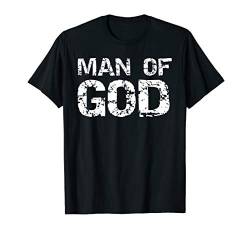 Bold Christian Quote for Men Faith Saying Gift Man of God T-Shirt von P37 Design Studio Jesus Shirts