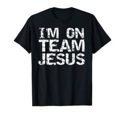 Christliches Vintage-Geschenk für Gruppen Studenten I'm on Team Jesus T-Shirt von P37 Design Studio Jesus Shirts
