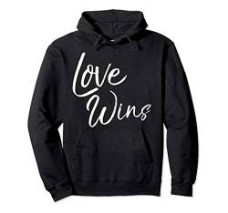 Cute Jesus Gifts Christian Love Quote for Women Love Wins Pullover Hoodie von P37 Design Studio Jesus Shirts