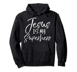 Jesus ist mein Superheldenhemd, kühnes, cooles christliches Vintage-T-Shirt Pullover Hoodie von P37 Design Studio Jesus Shirts
