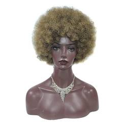 weich Perücke Perücken Für Afrikanische Frauen, Natürlich, Bouffant, Lockiges Haar, Elastisch Und Weich, Perücken Für Afrikanische Frauen, Alltagskleidung, 7,6 Cm natürlich von PAASHE