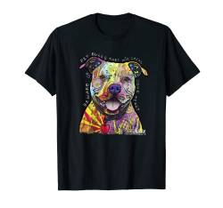 Beware Of Pit Bulls, Dean Russo Pitbull Original - Dog Lover T-Shirt von PABLO'S PAW PRINTS