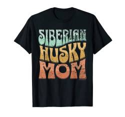 Siberian Husky Mom Vintage Dog Mom T-Shirt von PABLO'S PAW PRINTS