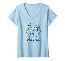 Vizsla Mom Dog Lover design - cute Vizsla Mum T-Shirt mit V-Ausschnitt von PABLO'S PAW PRINTS