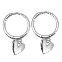 PACKOVE 1 Paar Sterling Silber Herz Ohrringe Damen Ohrringe Herzförmige Ohrringe Dekorative Herz-ohrstecker Ohrringe Aus Sterlingsilber Anhänger Temperament Frau Silber- von PACKOVE