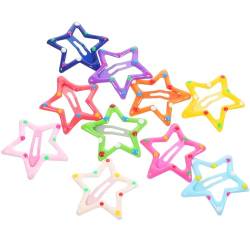 PACKOVE 10st Kleinkindclips Haar Klammern Stern Schneidet Haare Haarschmuck Für Kleine Mädchen Haarspangen Für Kleine Mädchen Haarspangen Haarspangen Baby Pentagramm Ausgabekarte Metall von PACKOVE