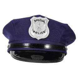 PACKOVE 1Stk Mützen für Männer -Cosplay Kleidung für Männer Kinderkleidung Polizeikappe mit achteckigem Abzeichen Polizeimütze mit achteckigem Abzeichen Spaß Hut von PACKOVE