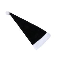 PACKOVE 1stk Schwarze Plüschmütze Gorros Navideños Für Erwachsene Weihnachtskostüm Schwarzer Hut Weihnachtsmannmütze Männer Und Frauen Erwachsener Weihnachtsmütze Schwarzer Plüsch von PACKOVE