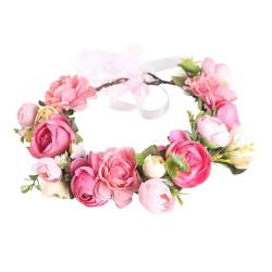 PACKOVE 2 Stk Kopfschmuck aus Rosenblüten mädchen stirnbänder Kopfbedeckungen für Damen Tiara Girlande Blumenstirnband aus Stoff florales Stirnband die Blumen Kranz Krone Fräulein Textil- von PACKOVE