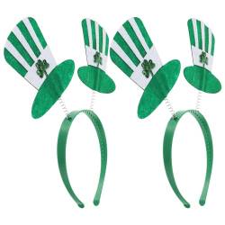 PACKOVE 2 Stück Kopfschmuck St Patricks Day Hut St St Patrick'S Day Stirnband St Patrick'S Day Partyzubehör Mädchenzubehör St Patrick'S Day Stirnband Kunststoff Lucky Miss Make Up von PACKOVE