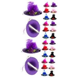 PACKOVE 24 Stk Kartenherausgeber Mini-Hut-Haarnadel Flapper-Fascinator Hüte Haarspangen Base von PACKOVE
