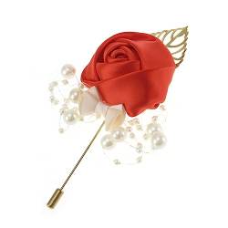 PACKOVE 2St Hochzeitsblume Hochzeit Brustnadel partydekoration party decoration broschen für kleidung dekorative Stifte Perlen-Boutonniere Braut Kleidungsnadel Halloween Korsage Mann von PACKOVE