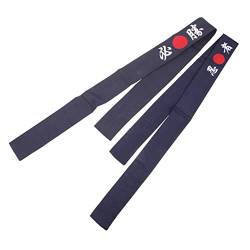 PACKOVE 2St Ninja-Stirnband japanisches Stirnband Koch-Bandana-Stirnband Blau Karate-Stirnband breite stirnbänder für damen Kopfbedeckung für Sushi-Köche Sport Schal Haarseil Baumwolle von PACKOVE