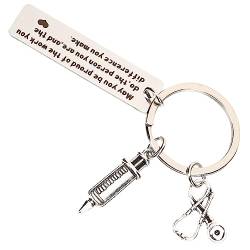 PACKOVE 2St Schlüssel anhänger für Medizin Studenten Geschenk für Krankenschwestern Schlüsselanhänger aus Metall Krankenschwester Geschenke Schlüsselbund Stethoskop Taschenanhänger Charme von PACKOVE