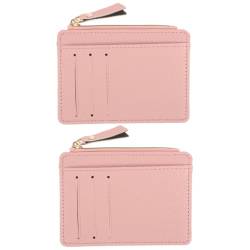 PACKOVE 2st Damen Geldbörse Damen Kupplung Clutch Für Damen Schlanke Geldbörse Kartenetui Für Damen Mädchenhandtasche Münzgeldbörse Frauen Kupplung Kartentaschen Fräulein Kurz Klipp Metall von PACKOVE