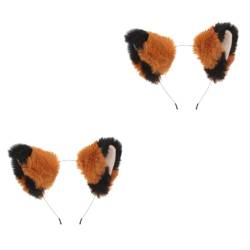 PACKOVE 2st Stirnband Mit Katzenohren Tier-stirnband Fuchs Damen Zinklegierung Ausgabekarte von PACKOVE