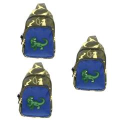 PACKOVE 3 STK Dinosaurier-gürteltasche Für Kinder Umhängetasche Kinder Umhängetasche Für Kinder Kindergürteltaschen Jungen Cooler Rucksack Kinderrucksäcke Nylon Kleine Tasche Mode von PACKOVE