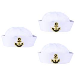 PACKOVE 3 Stk Seemann Kostüm Hüte Accessoires für Matrosenkostüme Mützen für Männer kleidung von PACKOVE