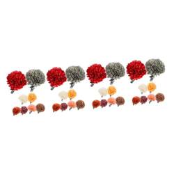 PACKOVE 32 Stk Hortensie Haarschmuck Brosche florale Haarspangen Party-Blumenbrosche Haarnadel Tiara Party-Haarschmuck Kopfschmuck für die Braut Böhmen Blumenclip Blütenkopf Kopfbedeckung von PACKOVE