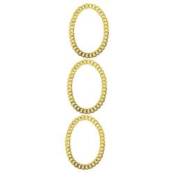 PACKOVE 3St Halskette aus Goldimitat Rapper-Halskette Hals dekorative Kette Halsketten eine Halskette große Kette stylische Halskette gefälschtes Gold Zubehör Dalian von PACKOVE