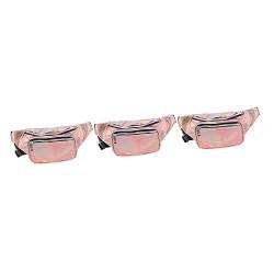 PACKOVE 3St Reisetasche Holographic Waist Bag Shiny Fanny Pack Gift for Boyfriend Waist Pack Large Capacity Waist Bag Damen Tasche Bauchtasche Hüfttasche - Gürteltasche Damentaschen von PACKOVE