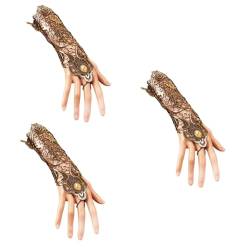 PACKOVE 3st Bronzierende Fingerlose Handschuhe Klassisches Armband Frauenanzug Blumenarmband Frauen Armbänder Ringe Für Frauen Armbänder Für Frauen Frauenanzüge Jahrgang Damen Schmücken von PACKOVE