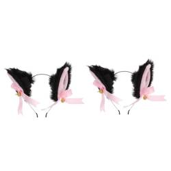 PACKOVE 4 Stück Fuchs Stirnband Kinderkleider Stirnband aus Kunstpelz Haarreifen für Kinder Tiara Haarbänder Stirnband mit Katzenohren lustige Kopfbedeckung glockenförmig Requisiten Plüsch von PACKOVE